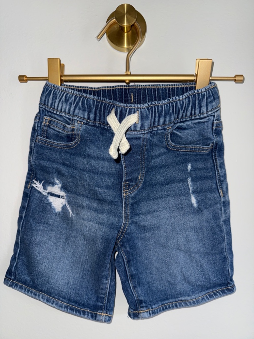 Old Navy Boys 4T Denim Drawstring Shorts in Dark Blue